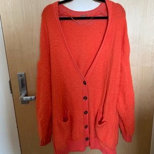 Free People Oversized Button Cardigan